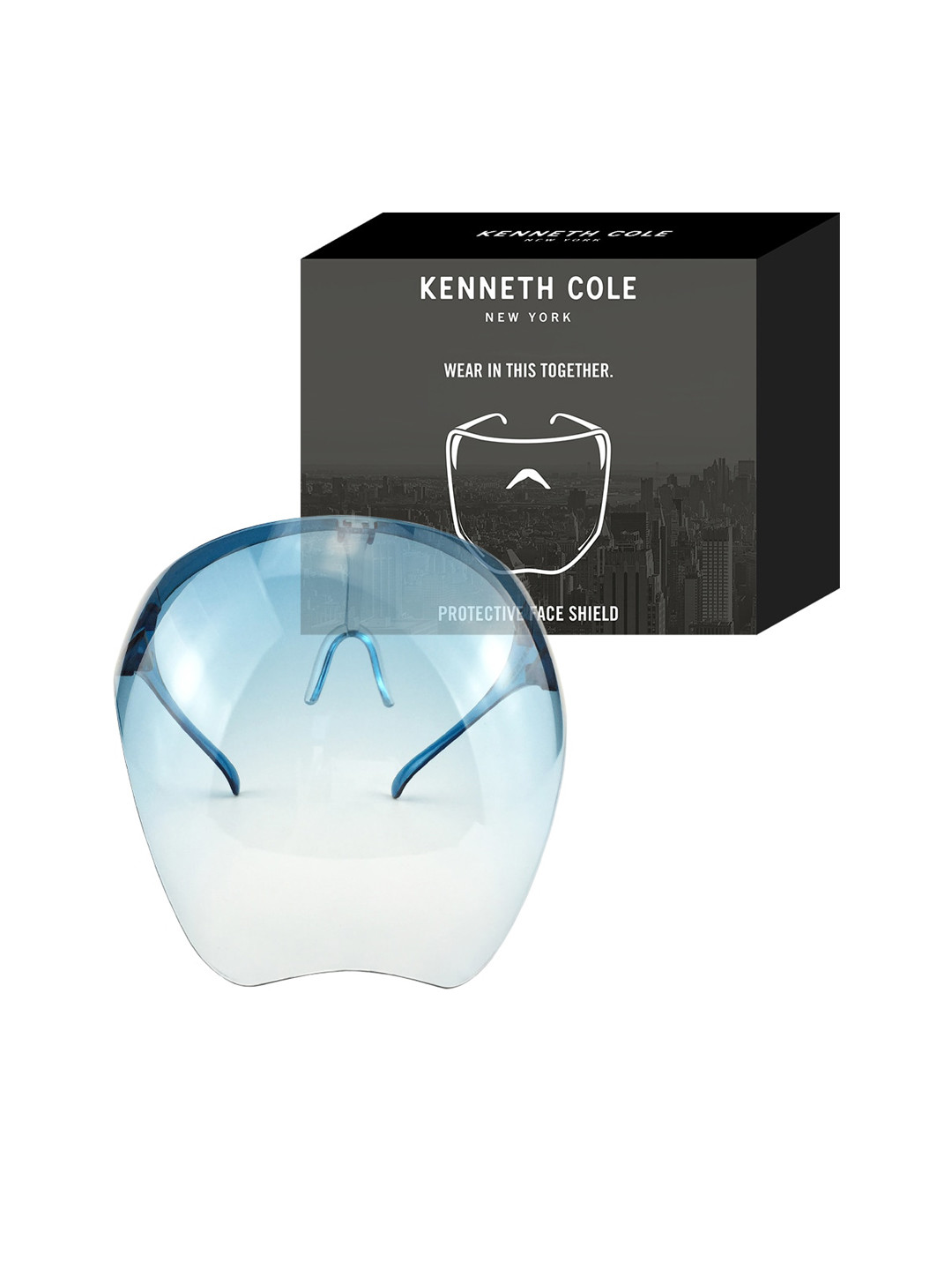 Kenneth Cole Unisex Blue & Transparent Solid Goggle Style Face Shield