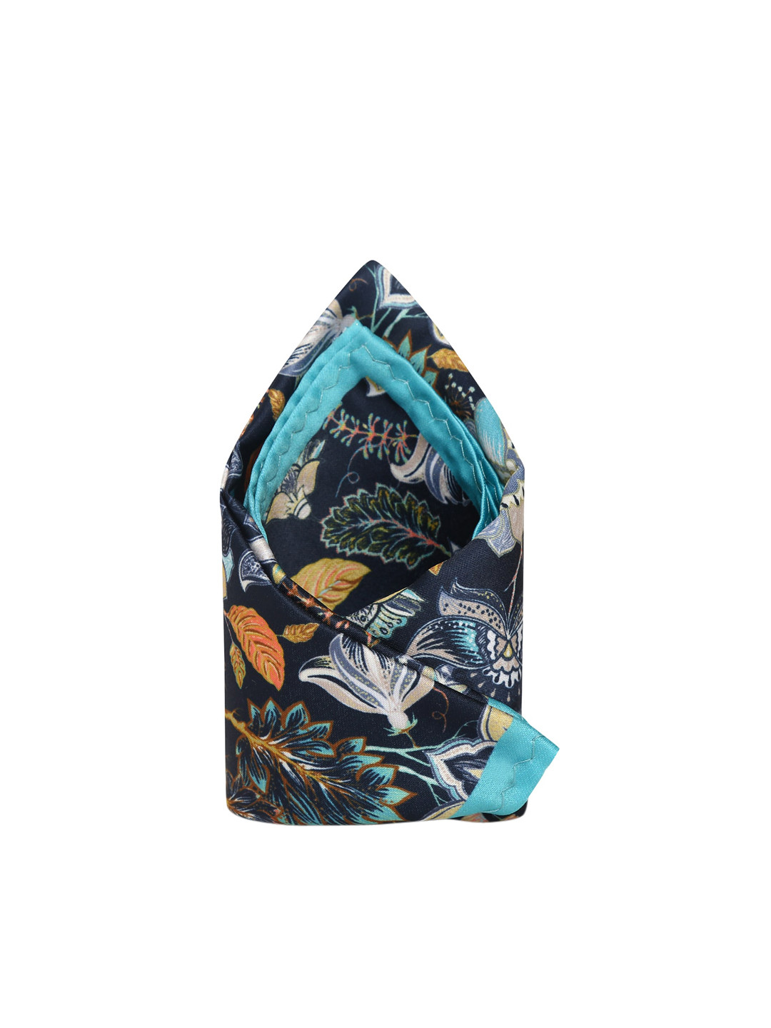 Tossido Men Black & Yellow Floral Printed Pocket Square