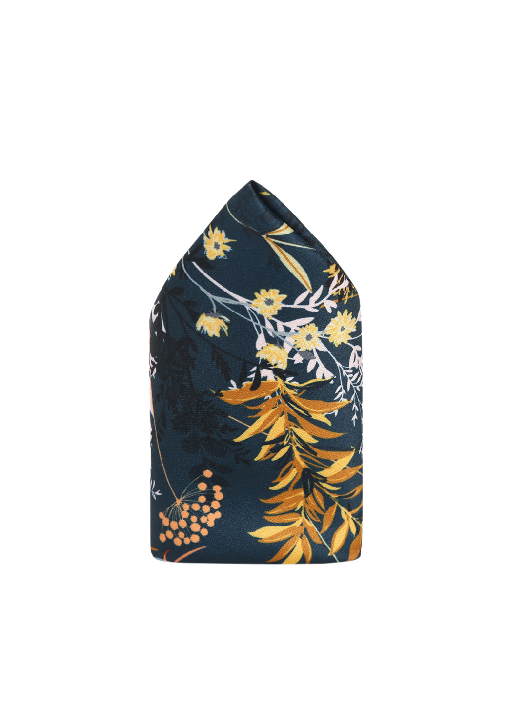 Tossido Men Black & Yellow Floral Printed Pocket Square