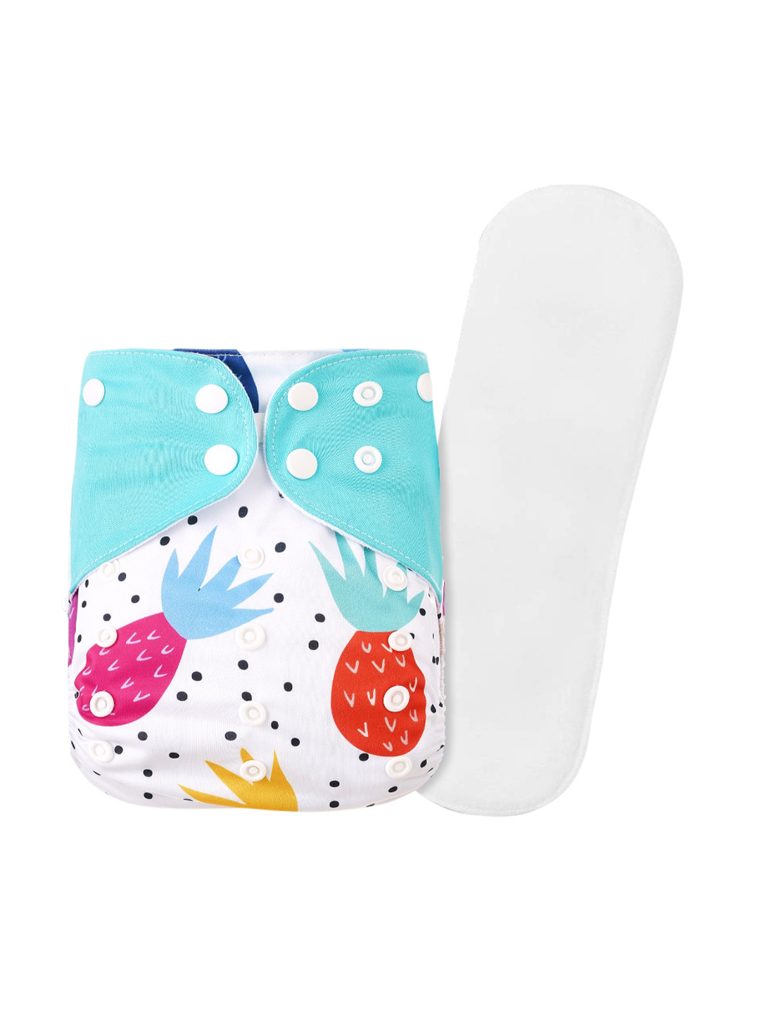 GUCHIGU Kids White & Blue Cloth Washable Diapers