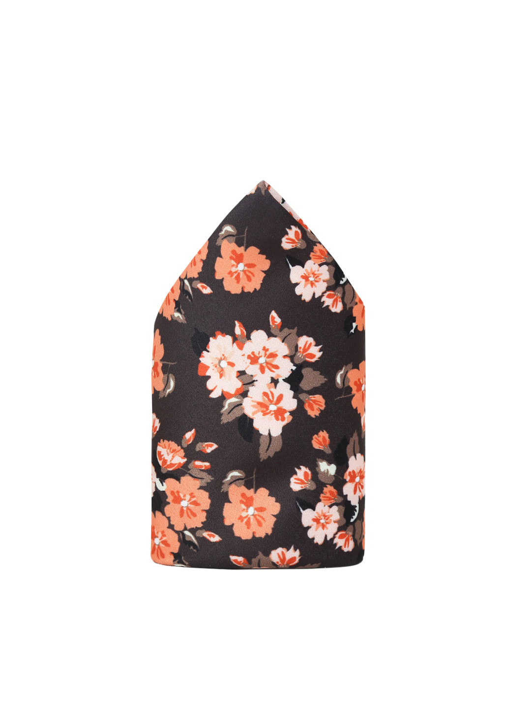 Tossido Men Brown & Peach colored Printed Pocket Square