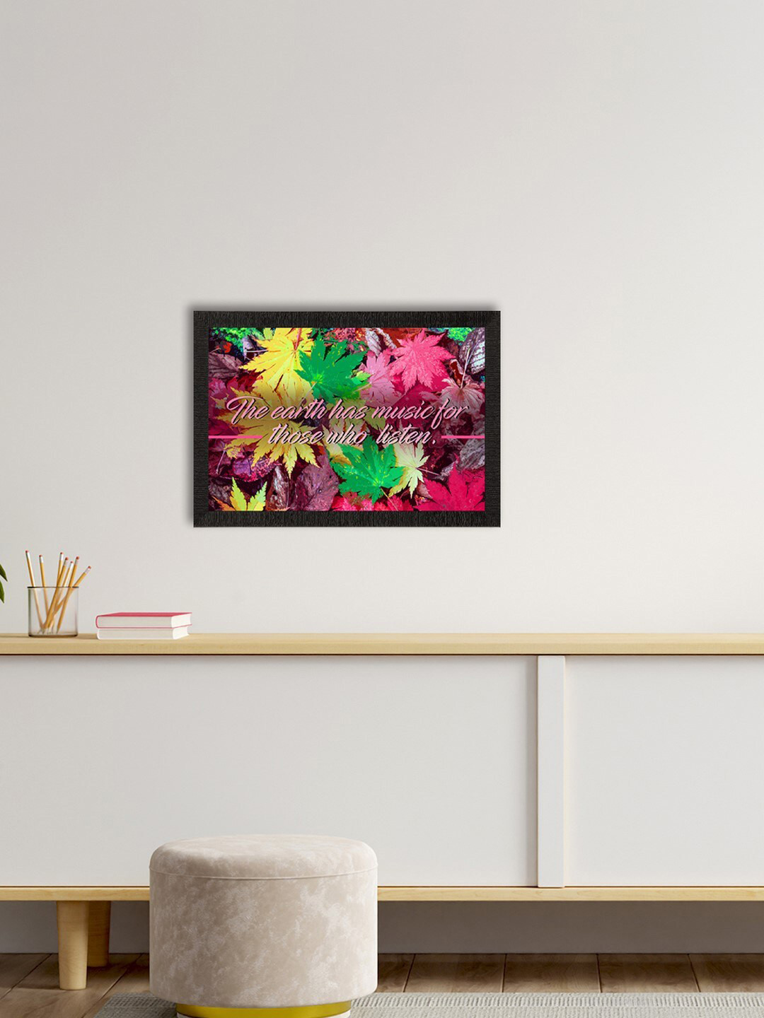 eCraftIndia The Earth Has Music for those who Listen Paper Paintings Wall Art -30 x 30 In