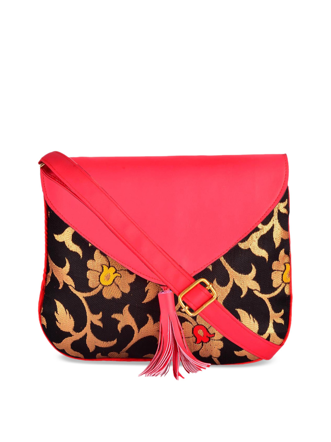 REZZY Black & Coral Printed Sling Bag