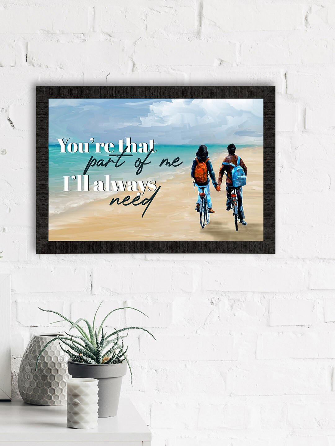 eCraftIndia Blue & Black You are that part of me Valentine Theme Texture Painting