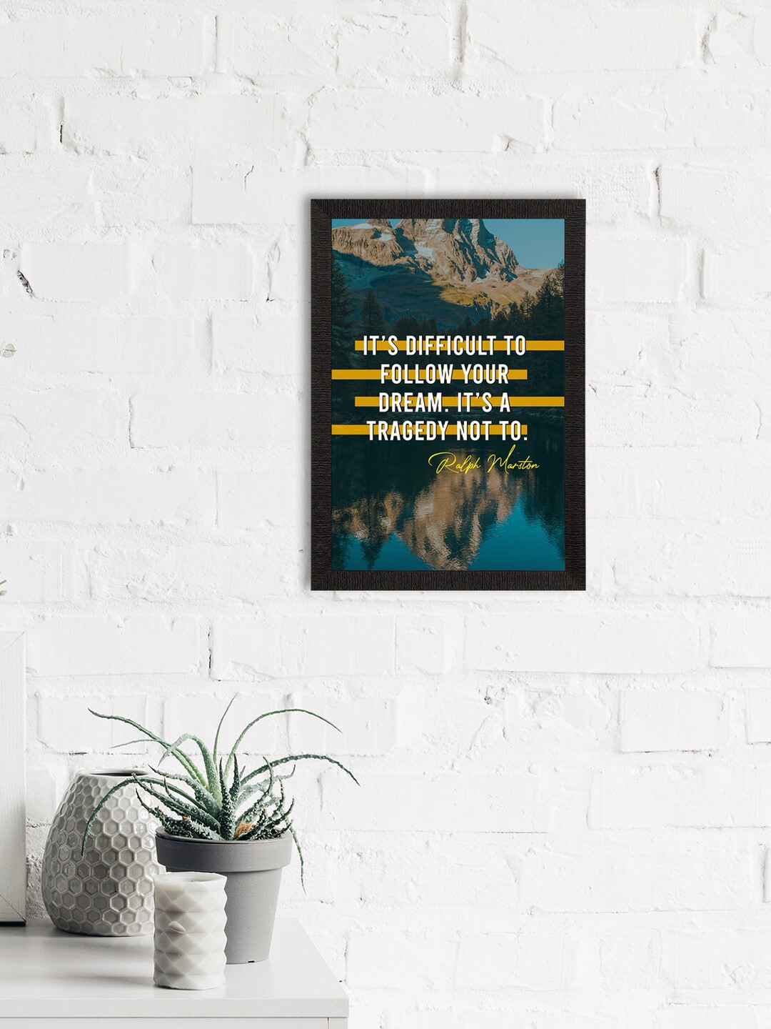 eCraftIndia Multicoloured Motivational Quote Satin Matt Texture Art Painting