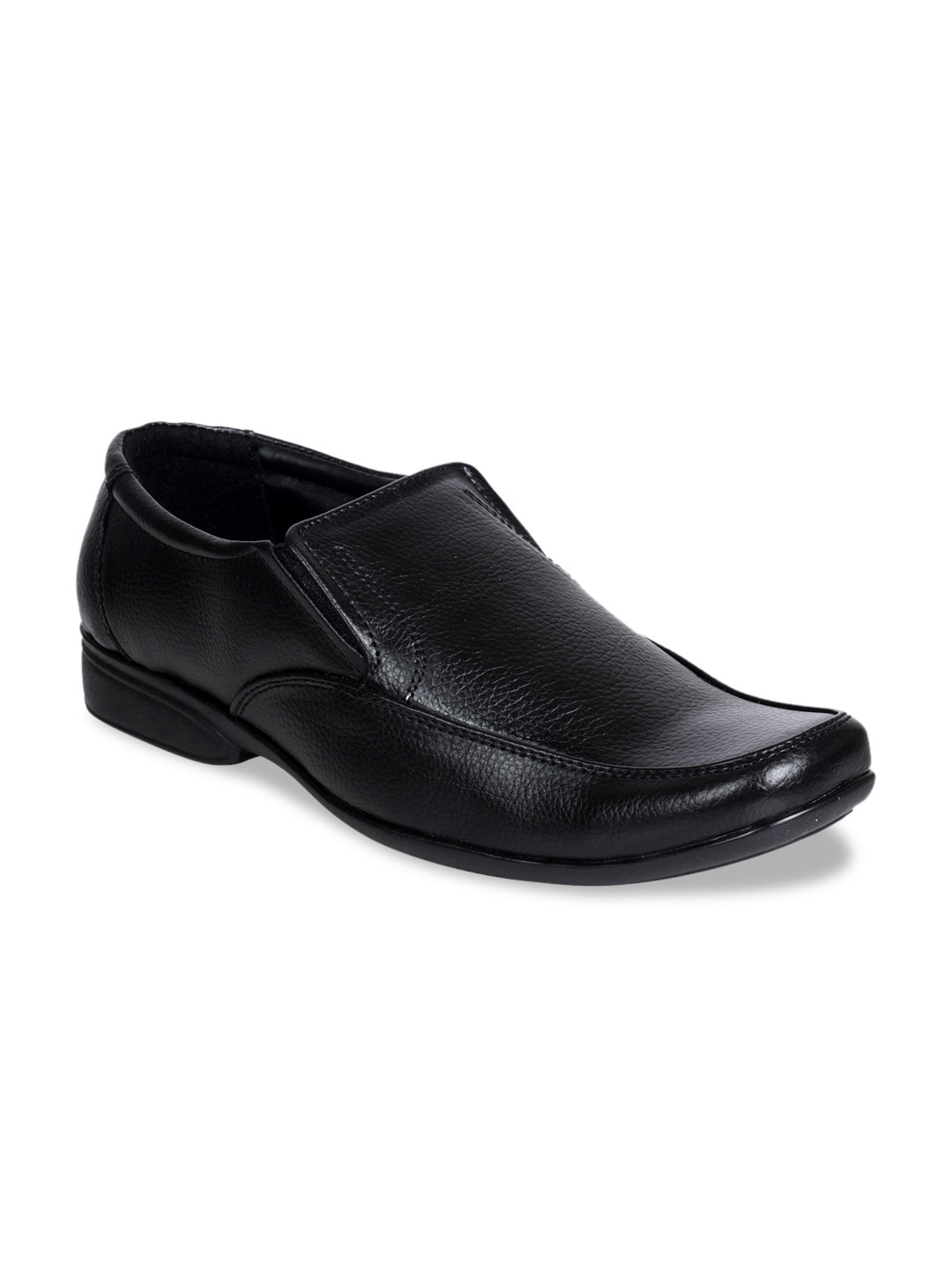 Ajanta Men Black Solid Formal Slip-On Shoes