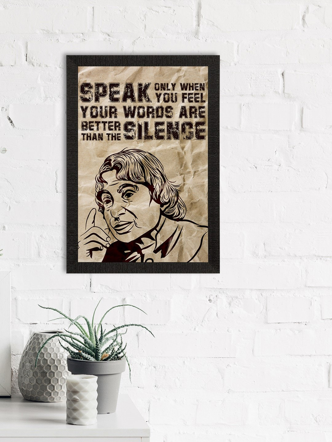 eCraftIndia Multicoloured A. P. J. Abdul Kalam Motivational Quote Wall Art