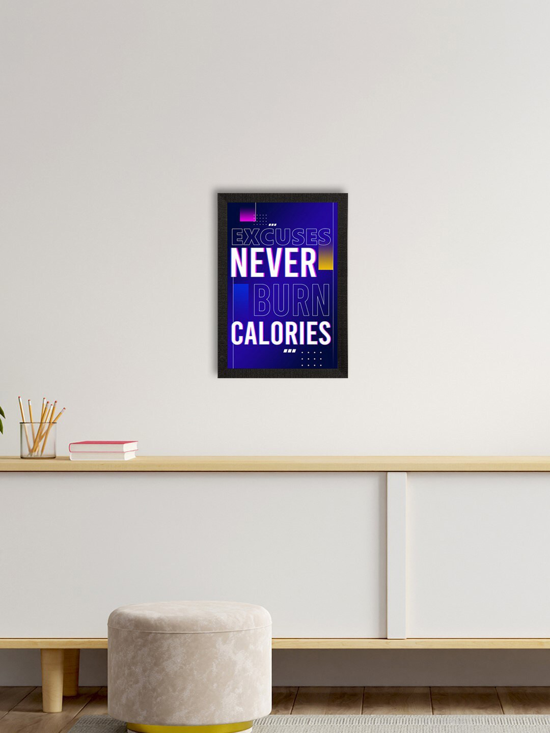 eCraftIndia Motivational Quote Synthetic Wood Wall Rectangle Paintings Wall Ar -10 x 14In