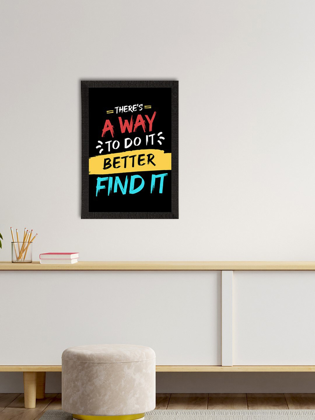 eCraftIndia Inspirational Quotes Printed Rectangle Paintings Wall Art - 20x14In