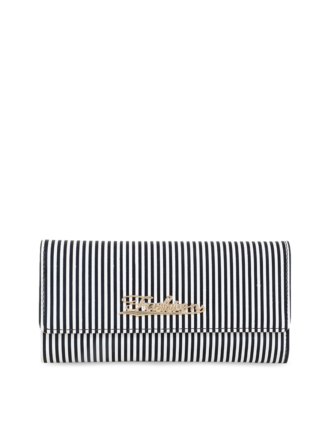 WOMEN MARKS Black & White Striped Wallet