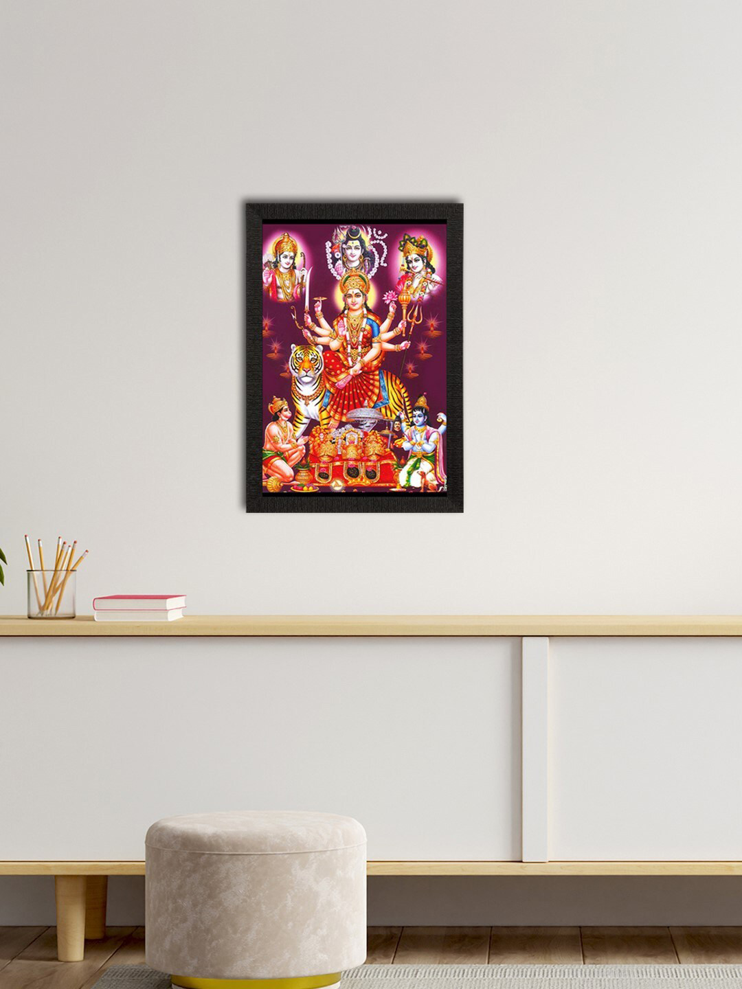 eCraftIndia Religious MDF Rectangle Paintings Wall Art-20 x 14In