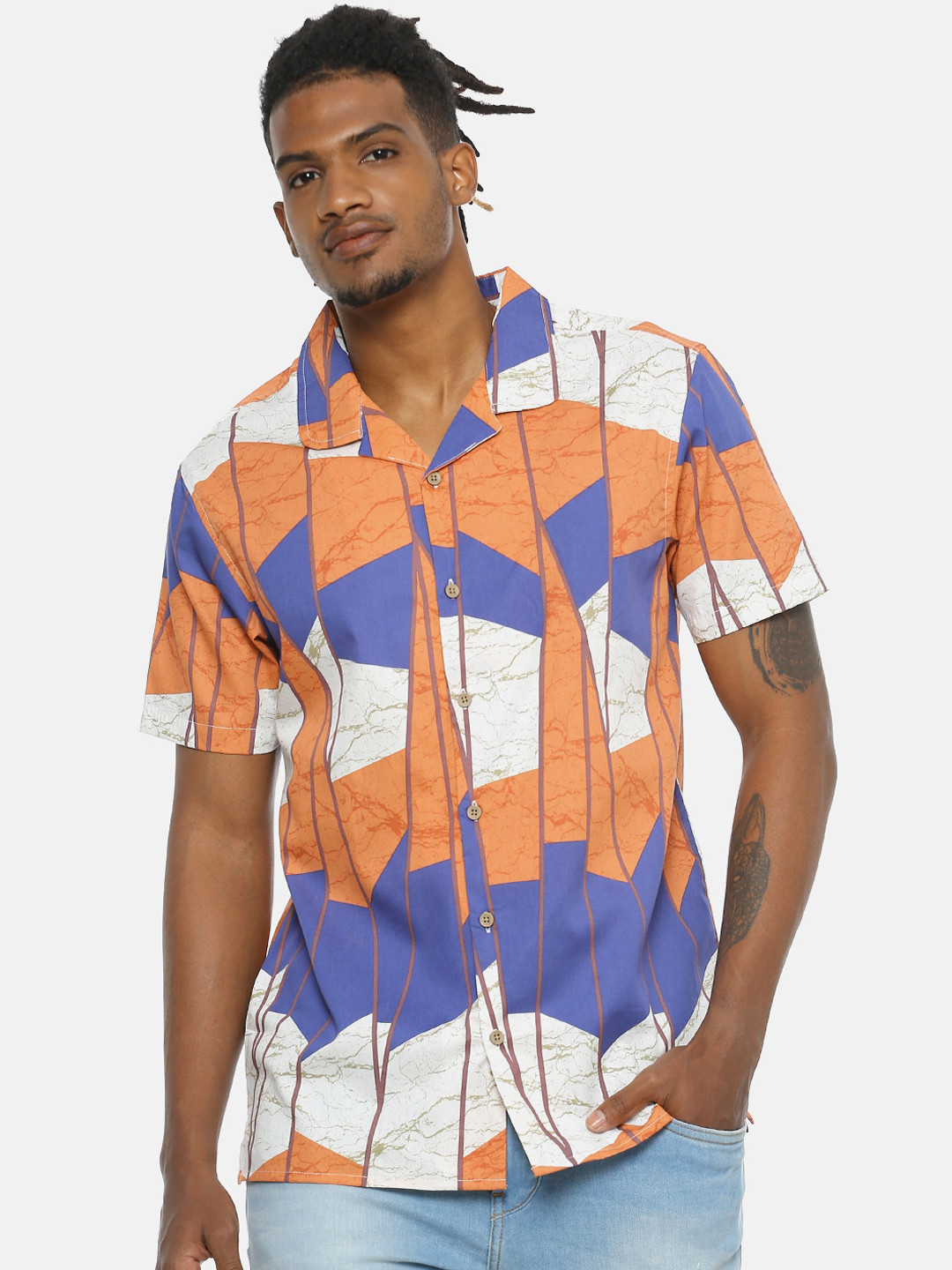 CAHOOT Men Multicoloured Regular Fit Printed Casual Shirt