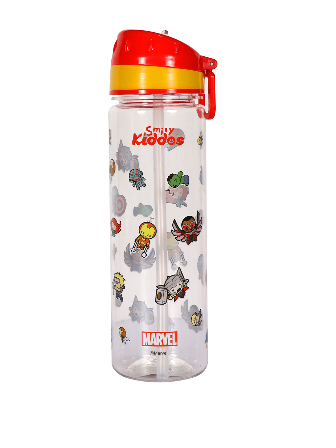 Smily Kiddos Red Conversational Plastic Spill Proof Sipper - 500ml