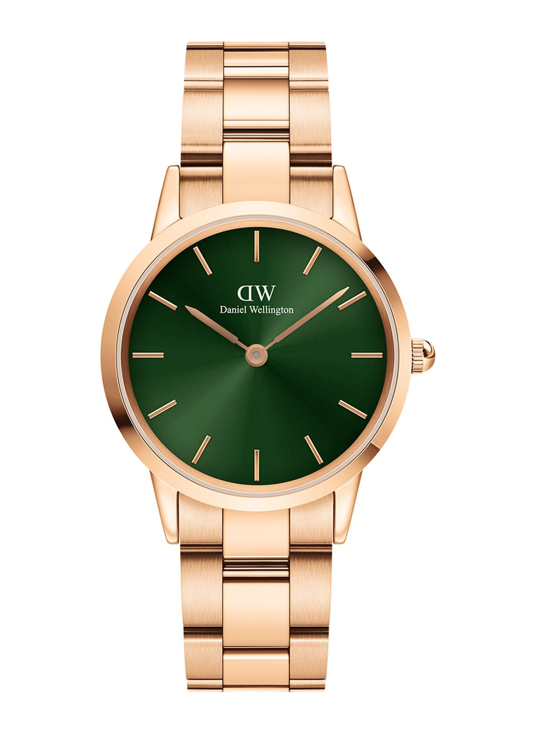 Daniel Wellington Women Iconic Link 32mm Green Dial Round Analogue Watch- DW00100420