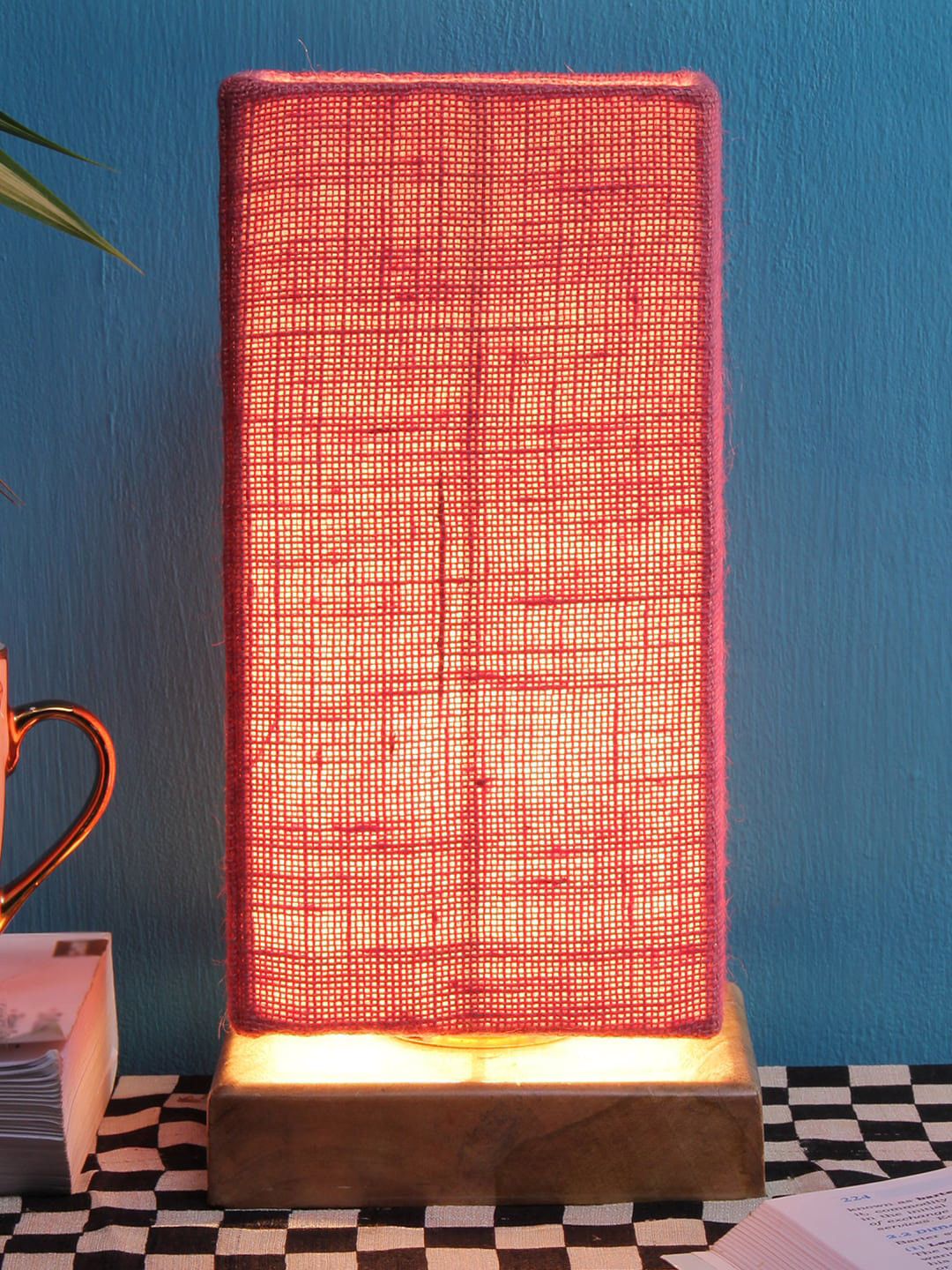 Devansh Pink Solid Traditional Column Lamp
