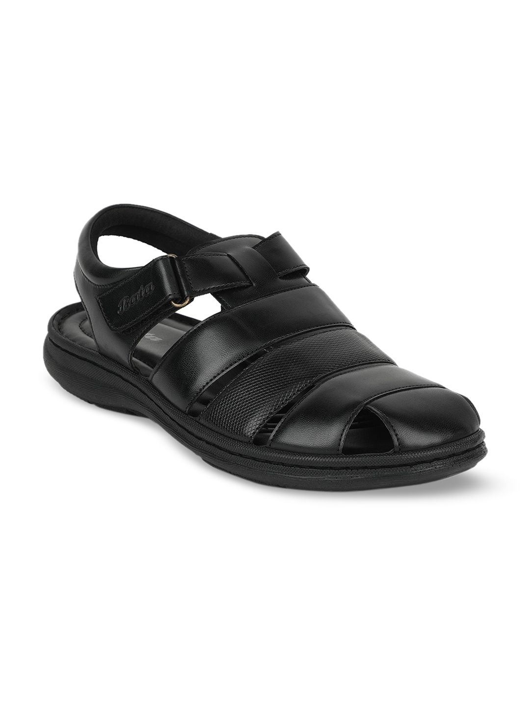 Bata Men Black Sandals