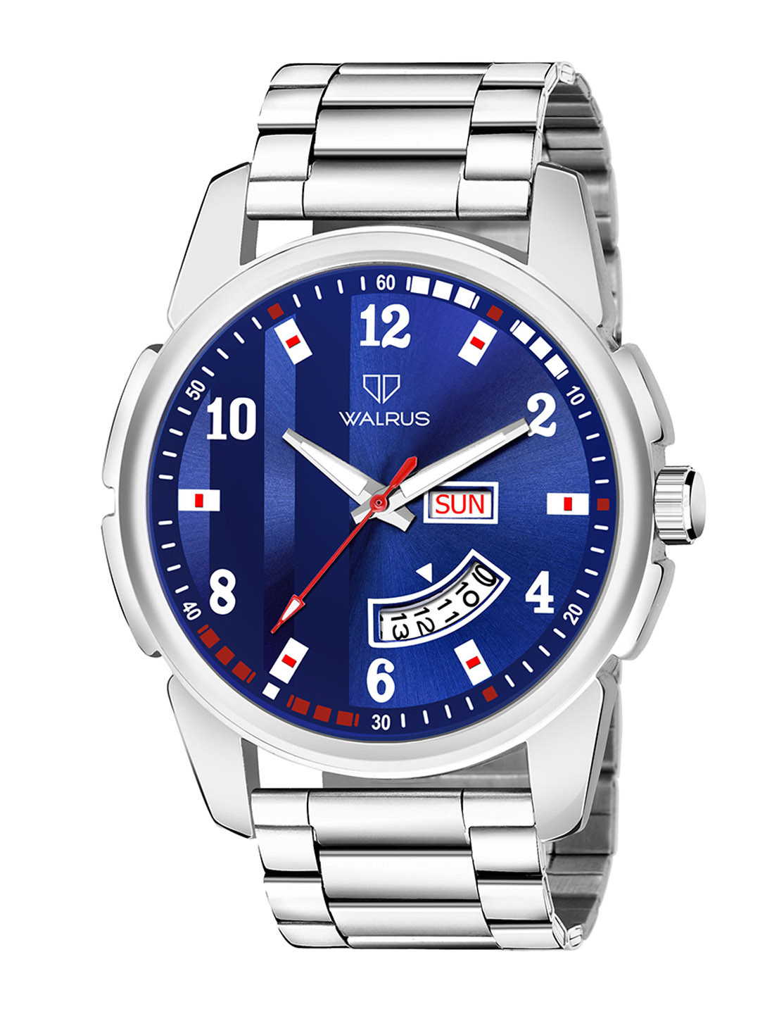 Walrus Men Blue & Silver-Toned Analogue Watch