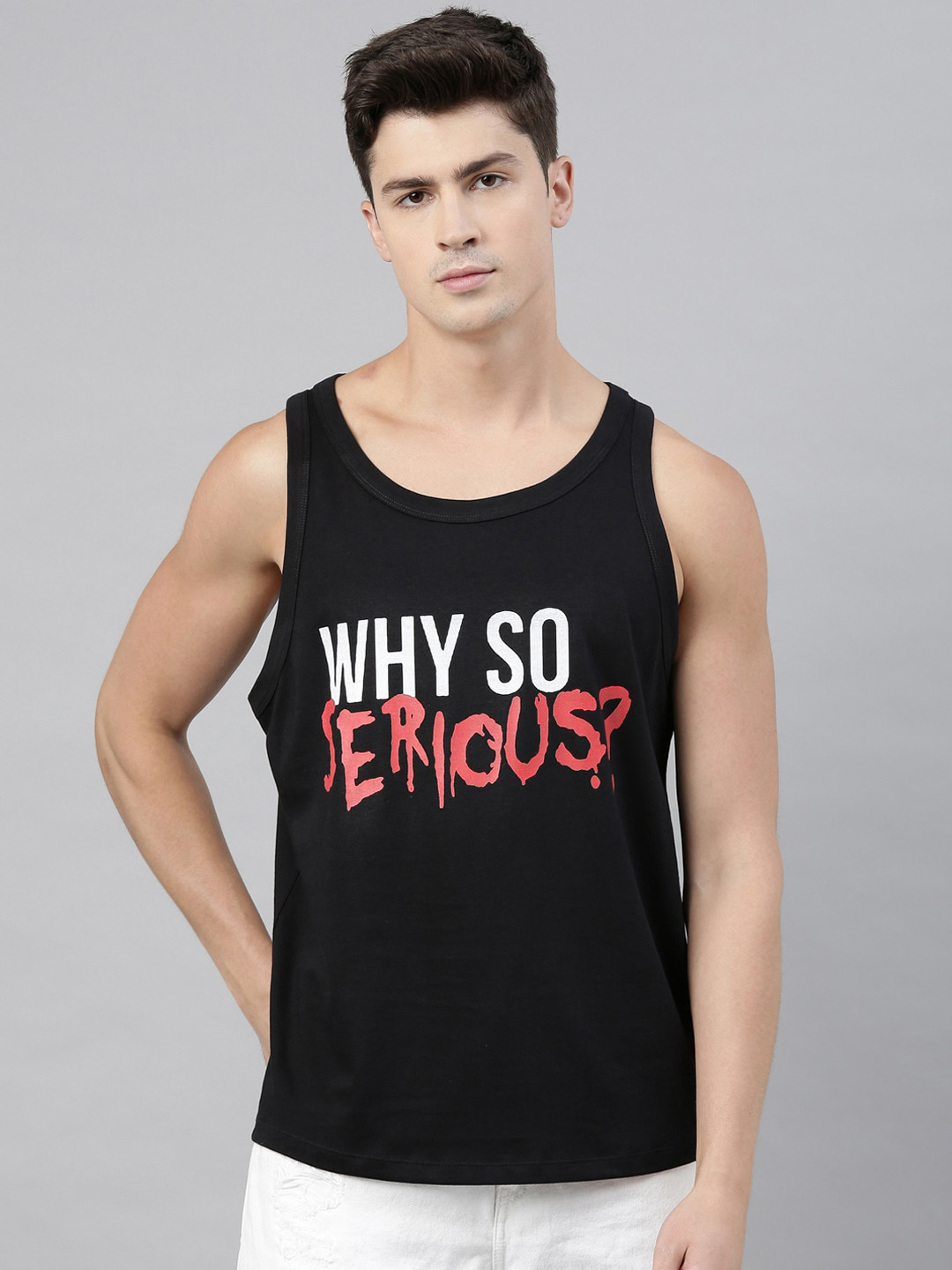 Bushirt Men Black Printed Scoop Neck T-shirt