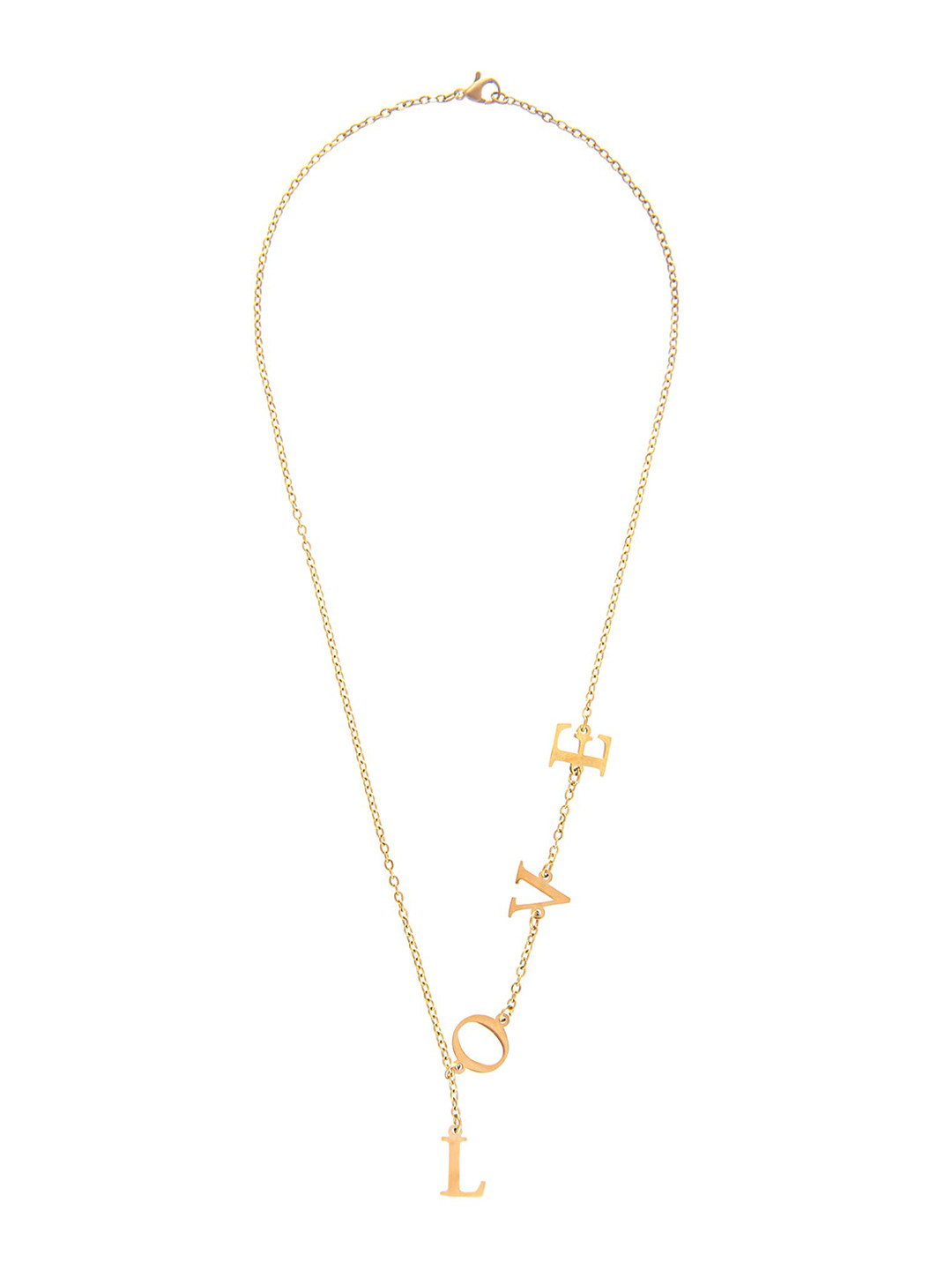 Moon Dust 22K Gold Plated Letter LOVE Necklace