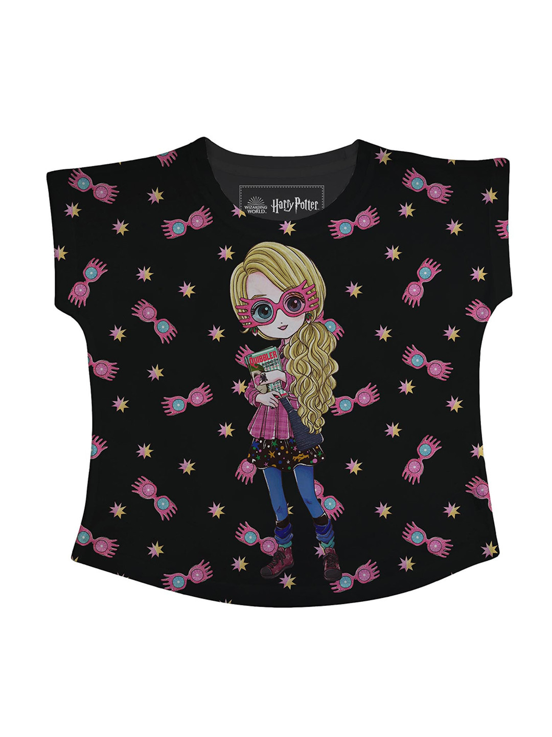Harry Potter Black Printed Regular Top