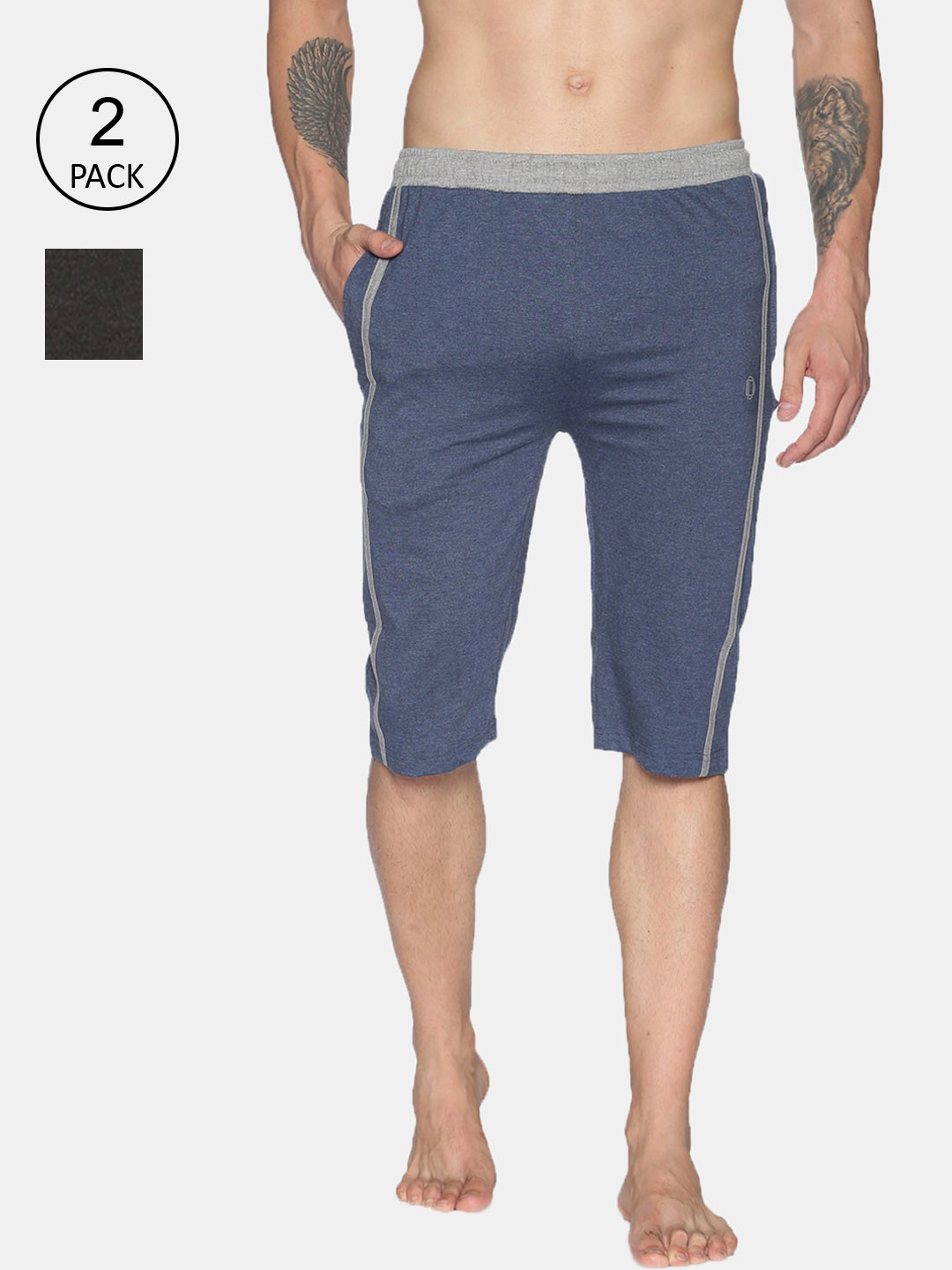 Dollar  Men Capri With Contrast Net Folding