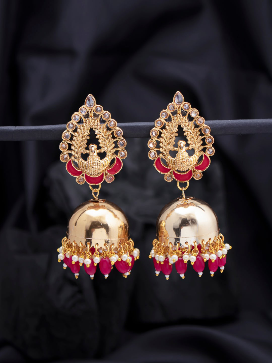 Sukkhi Maroon Contemporary Jhumkas