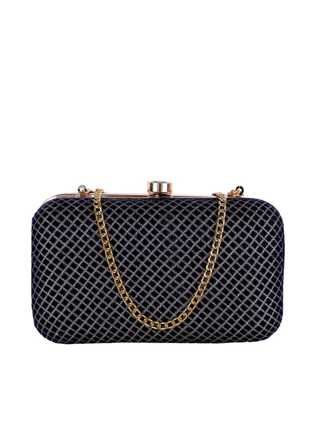 REZZY Women Blue Printed stylish clutch bag