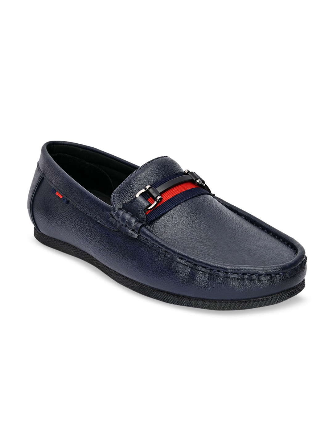 Hydes N Hues Men Blue Woven Design Loafers