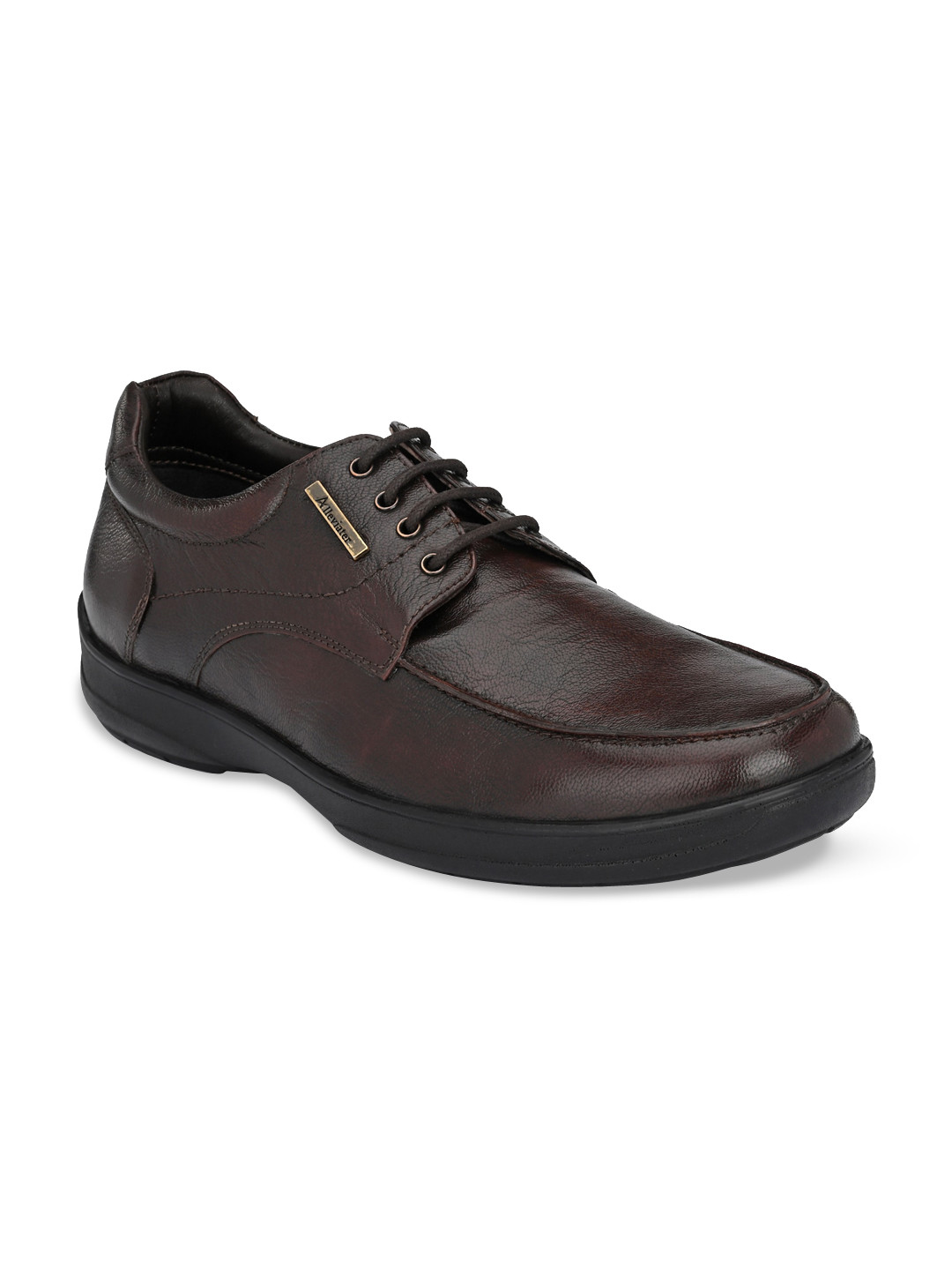 Alleviater Men Coffee Brown Solid Derbys