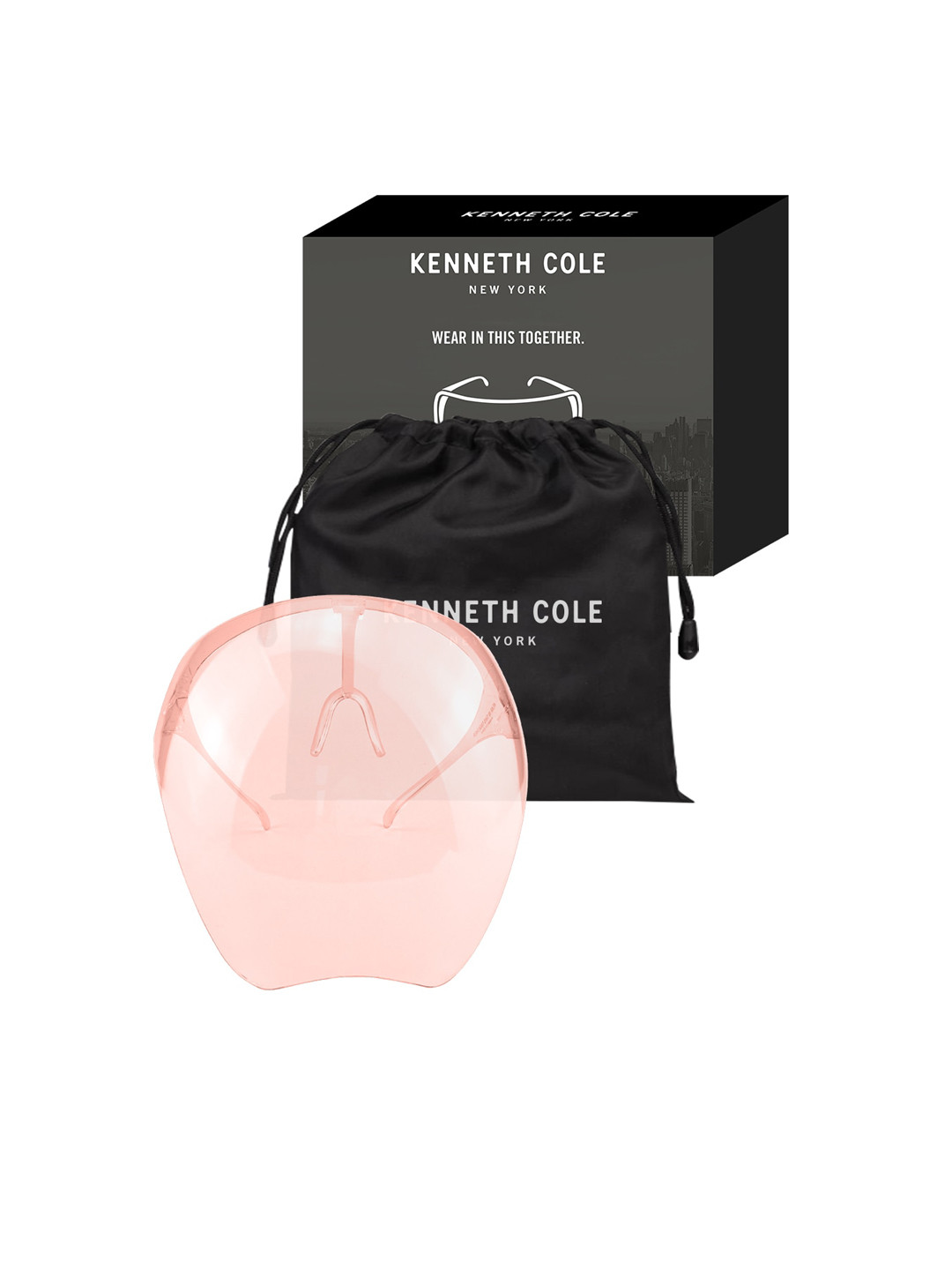 Kenneth Cole Unisex Pink Solid Goggle Style Face Shield