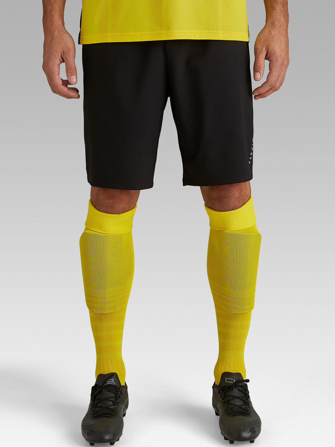 Decathlon Men Black F500 Quick Drying Football Shorts