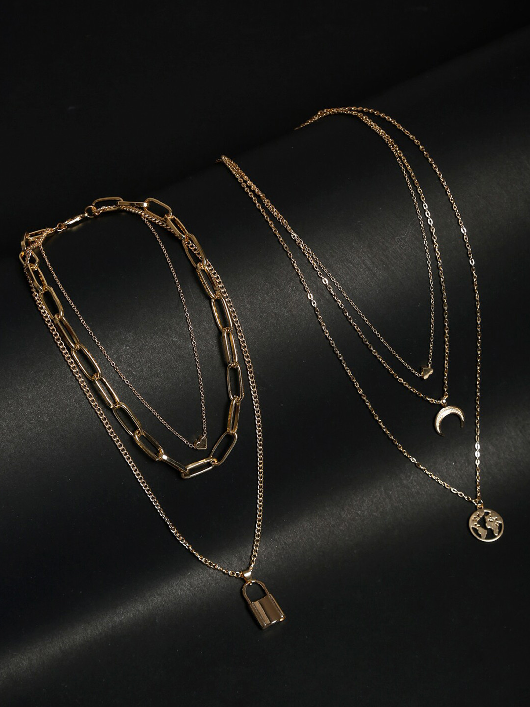 YouBella Gold-Toned Alloy Gold-Plated Layered Chain
