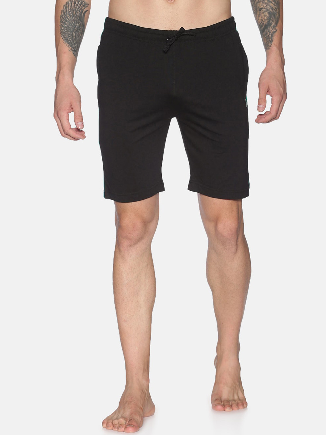 Dollar Solid Bermuda Shorts With Contrast Piping