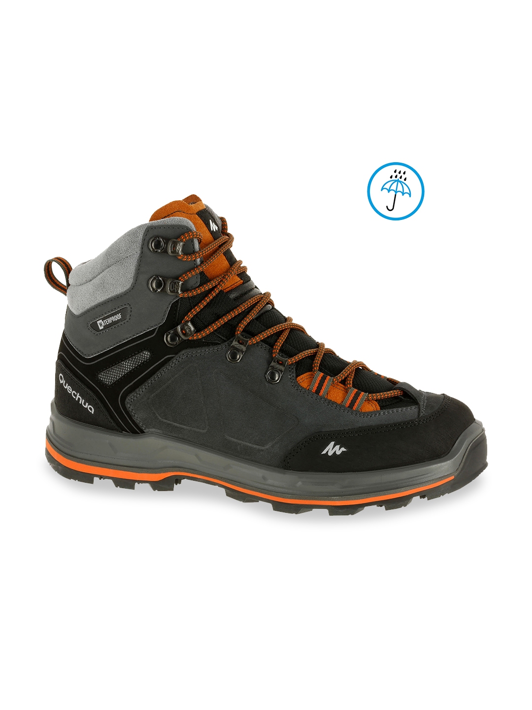 Buy FORCLAZ By Decathlon Men Grey TREKKING 100 Waterproof Mid Top Trekking Boots Boots for Men 14321736 Myntra