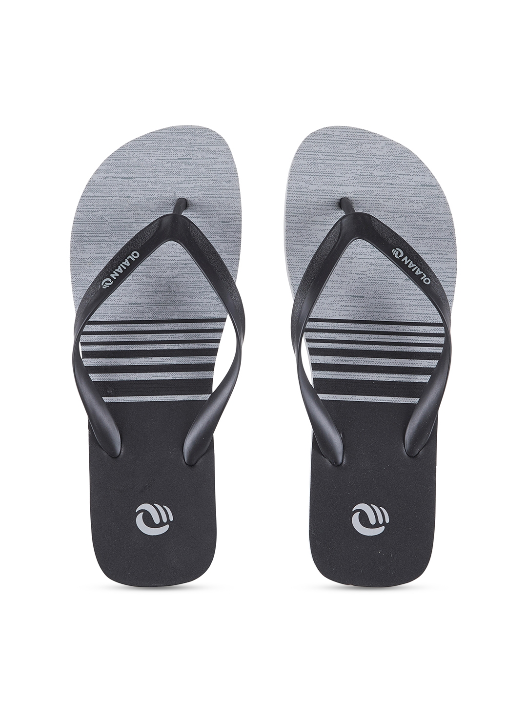 Buy OLAIAN By Decathlon Men Black Grey Striped Pool Flip Flops Flip Flops for Men 14322486 Myntra