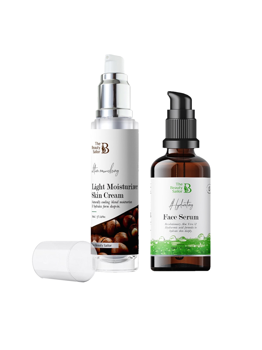 The Beauty Pack of 2 Sailor Face Serum 30 ML + Light Moisturizer Skin Cream 50 ML