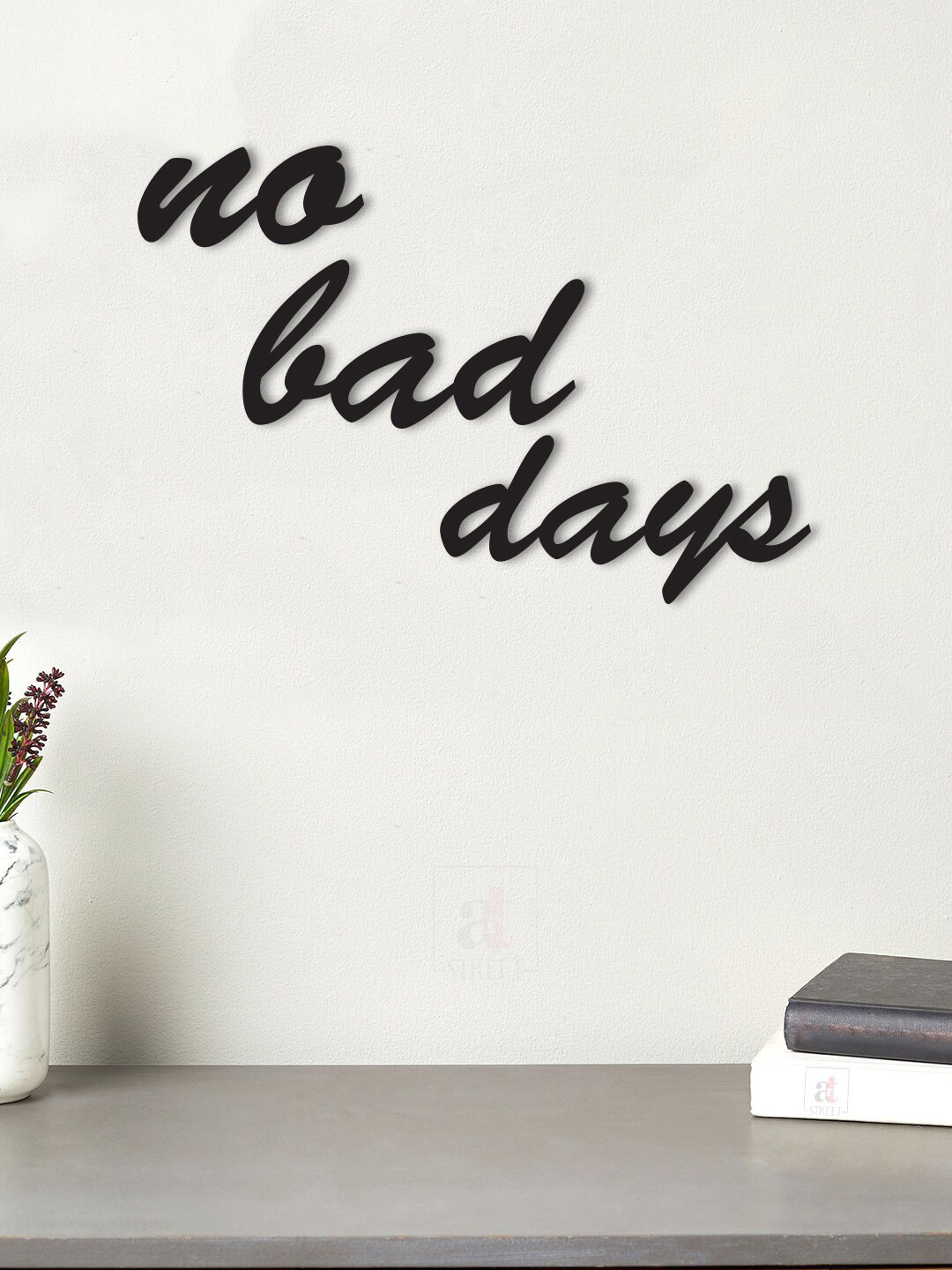 Art Street No Bad Days Wood Matte Sticking Hall Wall Hangings-9.2In