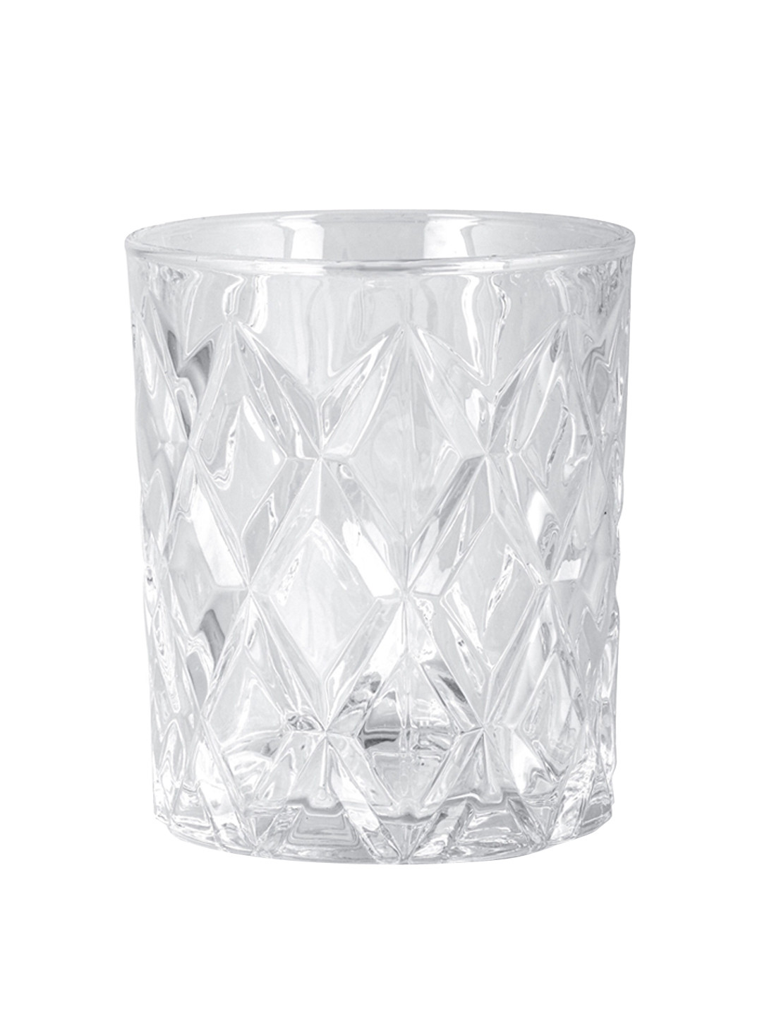 GOODHOMES Set Of 6 Transparent Textured Water Or Juice Glass Tumbler