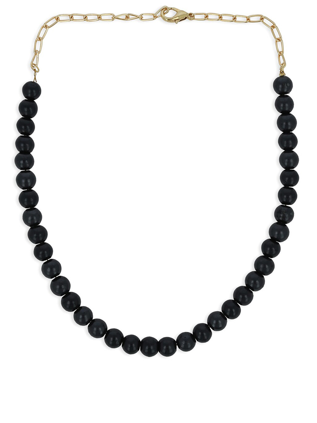 AKSHARA Girls Gold-Plated & Black Statement Handcrafted Necklace