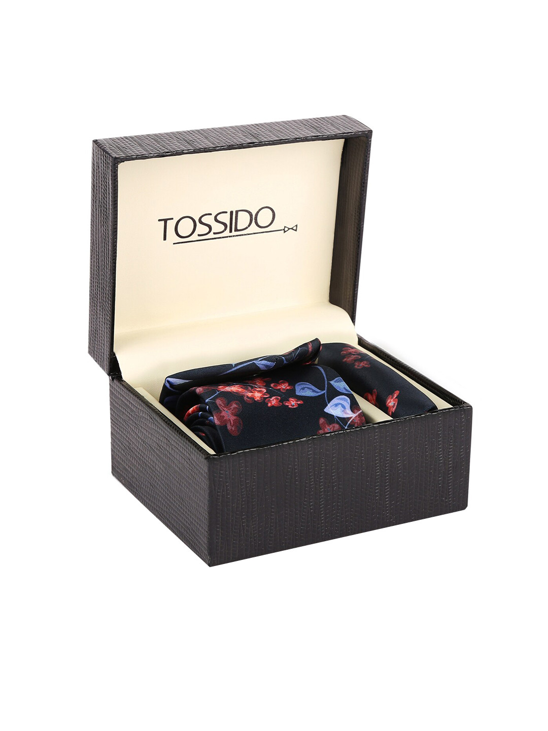 Tossido Men Black & Blue Printed Accessory Gift Set