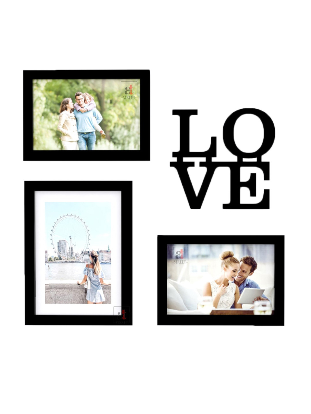 Art Street Black Set of 3 Wall Photo Frames