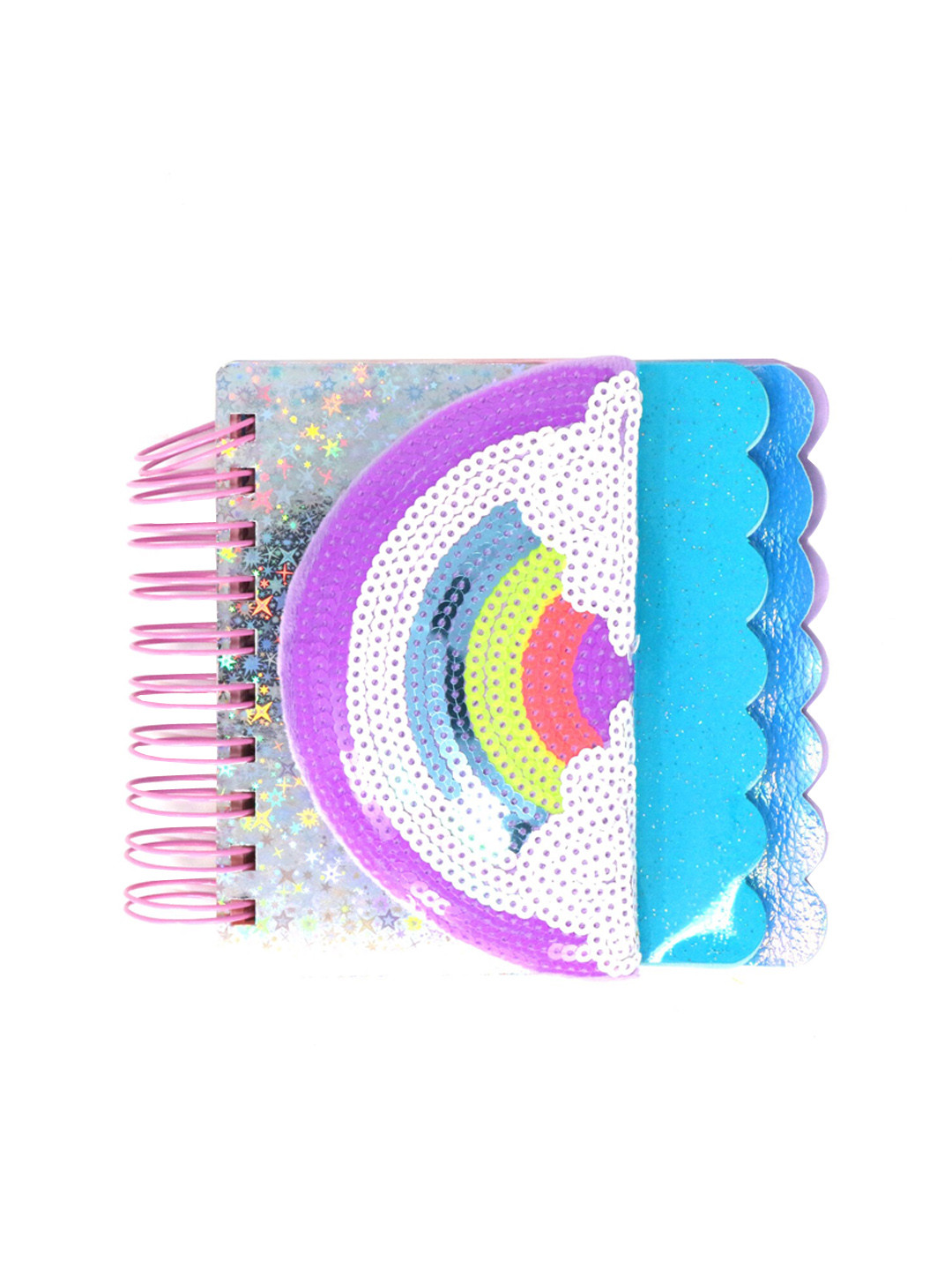 Smily Kiddos Kids White & Blue Fancy Rainbow Printed Notebook