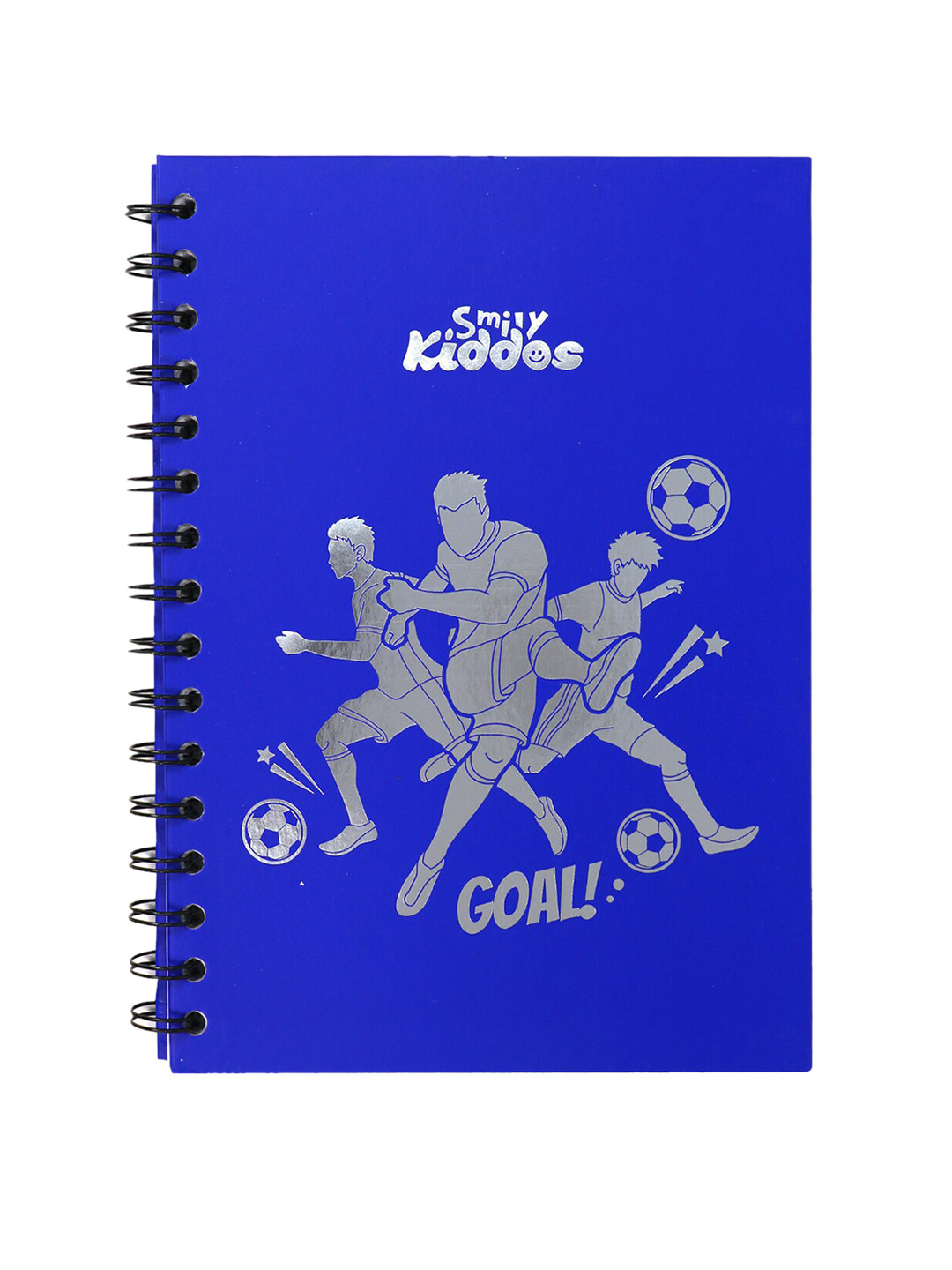 Smily Kiddos Blue & Grey Spiral Soccer Printed Notebook