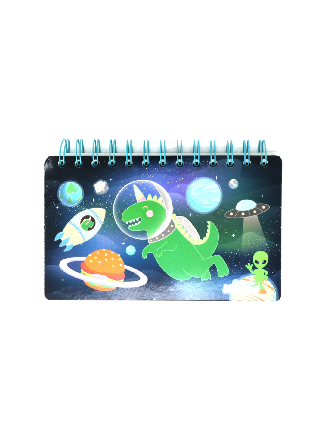 Smily Kiddos Kids Black & Green Dino Printed Spiral Notebook