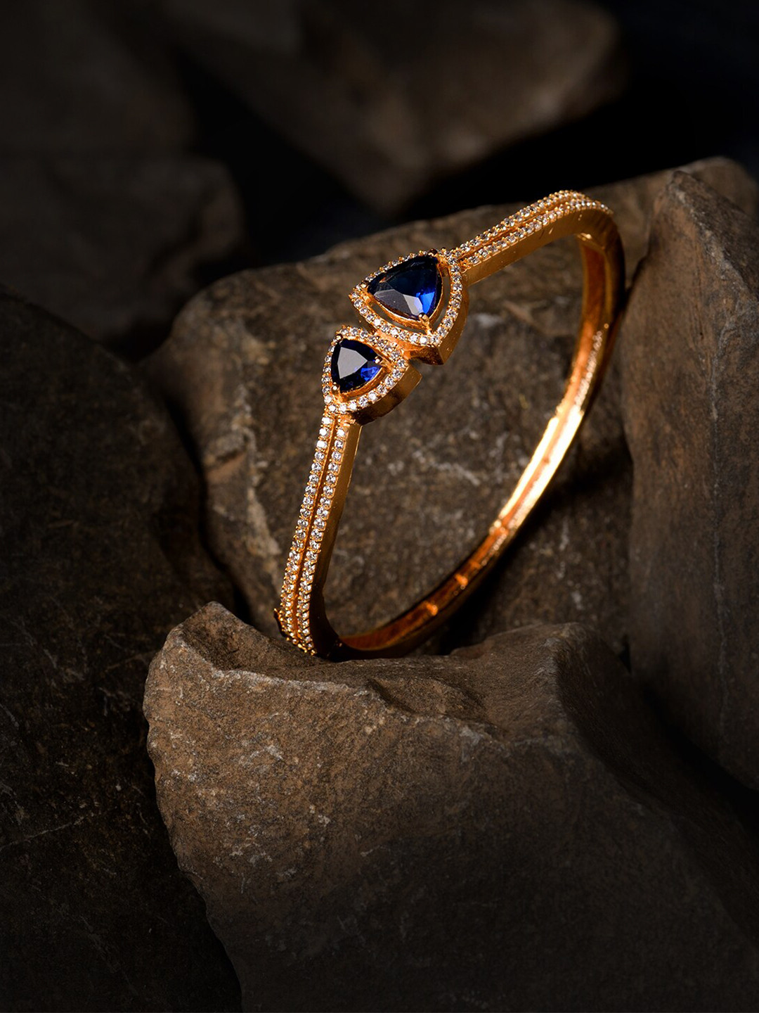 Saraf RS Jewellery Gold-Plated Handcrafted Bangle-Style Bracelet