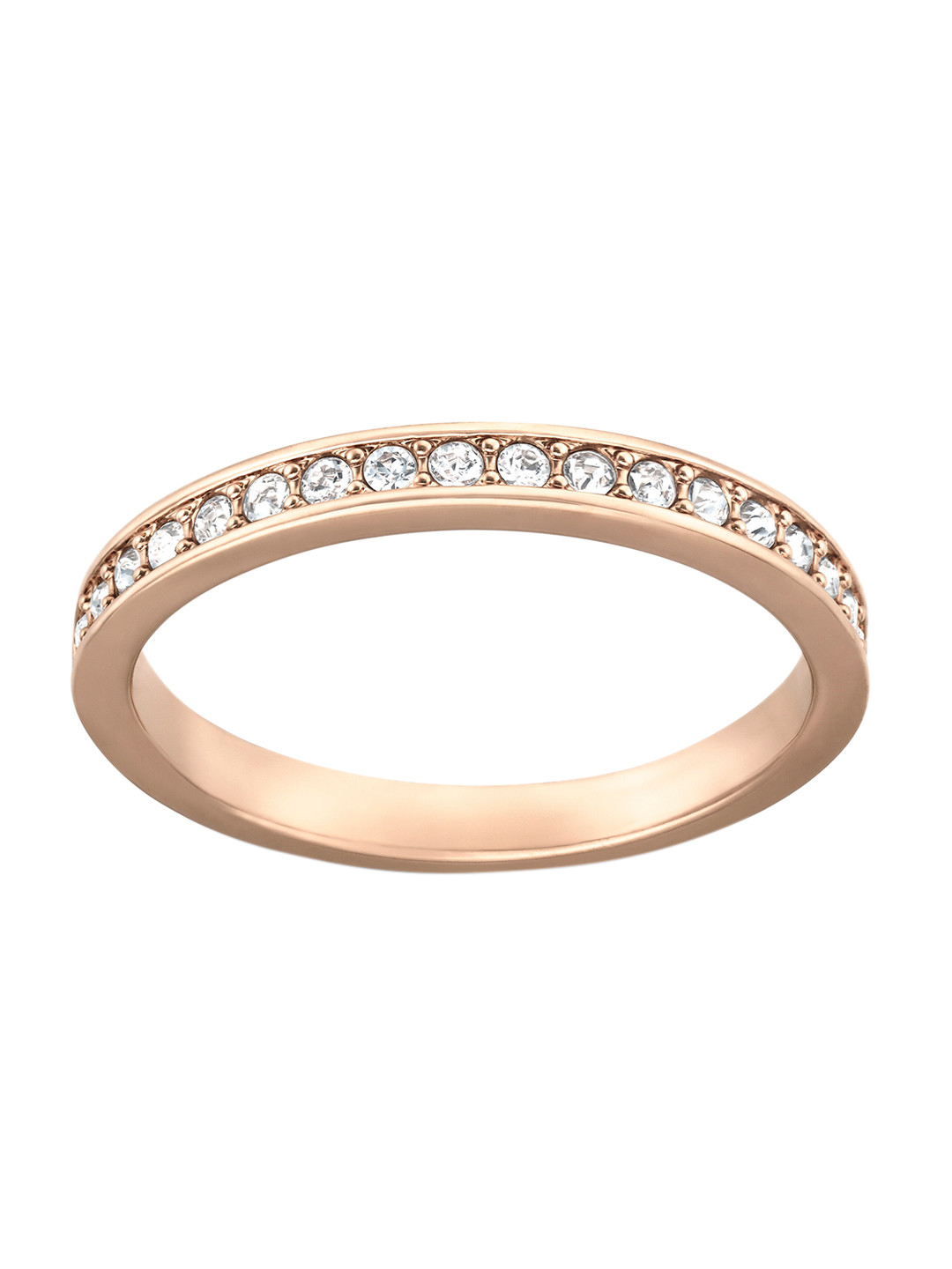 SWAROVSKI Rose Gold-Plated & White Stone-Studded Rare Finger Ring