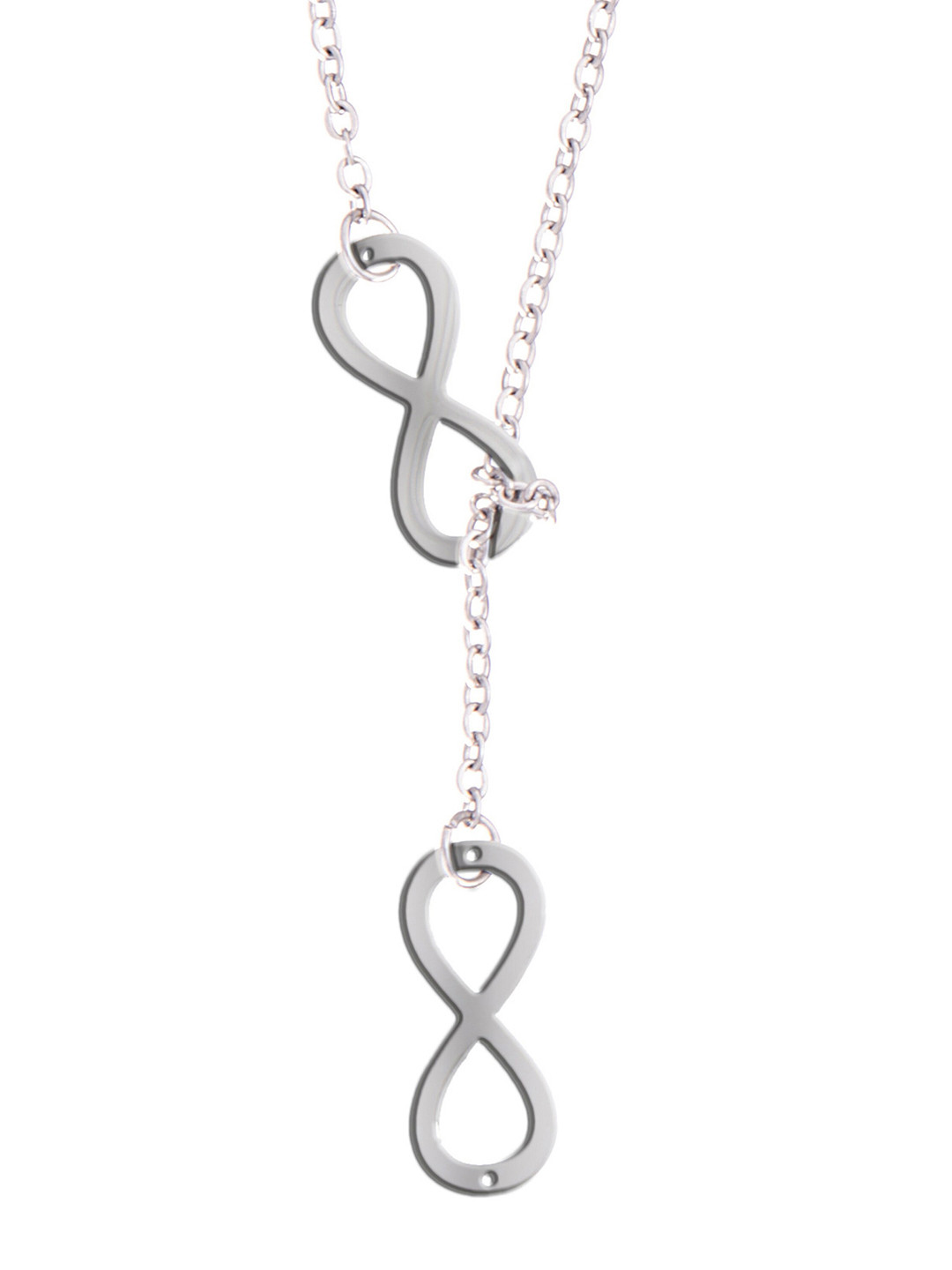 Moon Dust Women's Silver Plated Stylish Designer Adjustable Infinity Pendant