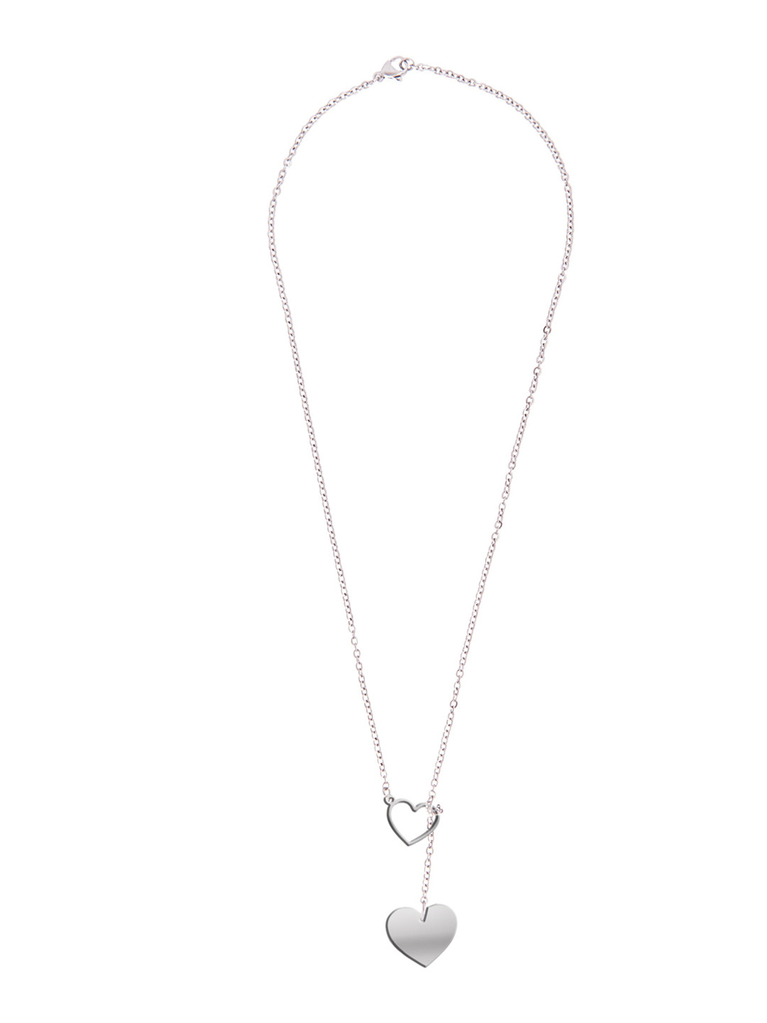 Moon Dust Silver-Toned Adjustable Heart Pendant