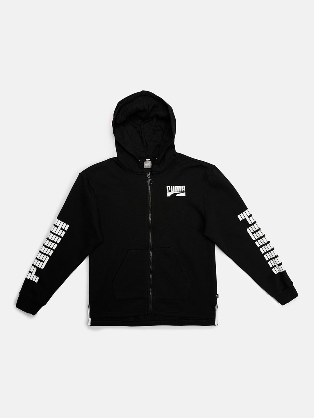 Puma Boys Black Brand Logo Sporty Jacket