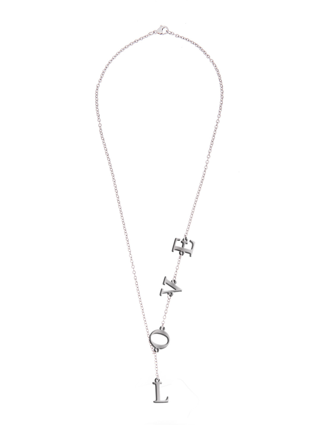 Moon Dust Silver-Toned Adjustable Letter LOVE Pendant with Chain